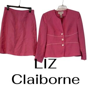 Liz Claiborne Fuchsia Skirt and Jacket Set